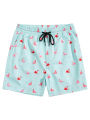 Men's Lightning Graphic Print Drawstring Casual Summer Beach Shorts Hawaii Surfing Short Pants Swim Trunks Y2k Leisure Shorts. 