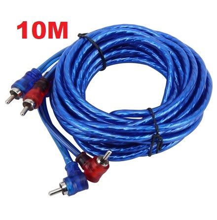 10M Car Amplifier Cable Installation Wiring RCA Copper Wire Vehicle Digital Stereo Hi-fi Audio Cable