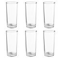 6 Pcs-Red Cherry Slim and Tall Cocktail Glasses Drinking Water Glasses Tumbler (Plain Design) - 285ml. 