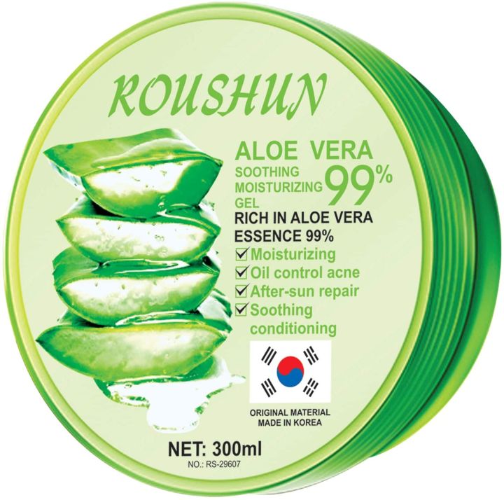 Roushun Soothing Moisture Aloe Vera Gel 99% Originals NATURE REPUBLIC Soothing 300ml Day Cream Acne Treatment Sunscreen Face Cream