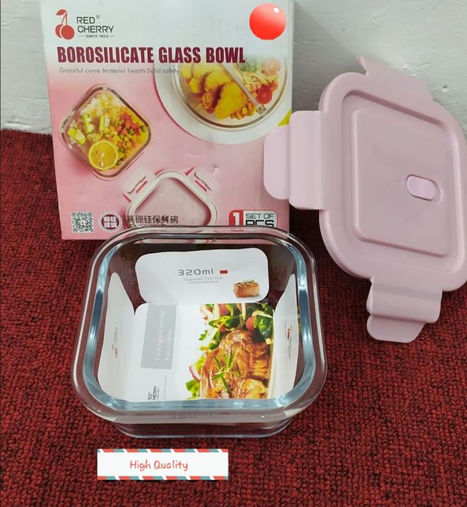Borosilicate Glass Bowl Square Shape 320ml