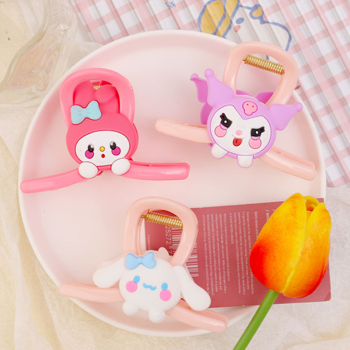 Sanrio%20Cute%20Children's%20Hairpin%20Kuromi%20Melody%20Cinnamoroll%20Cartoon%20Pink%20Hair%20Clip%20All-match%20Accessories%20For%20Kids%20-%20Image%207