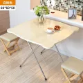Stall with Dining Table Folding Dormitory Dining Table Simple Side Table Small Dining Table Folding 4 Small Household 2 Employment Type ︽. 