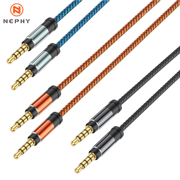 3m Jack 3.5mm AUX Cable Audio Cable 3.5 mm Jacks Speaker Cable 4 Poles Nylon Braided Headphones Car MP3 AUX Cord Extension male