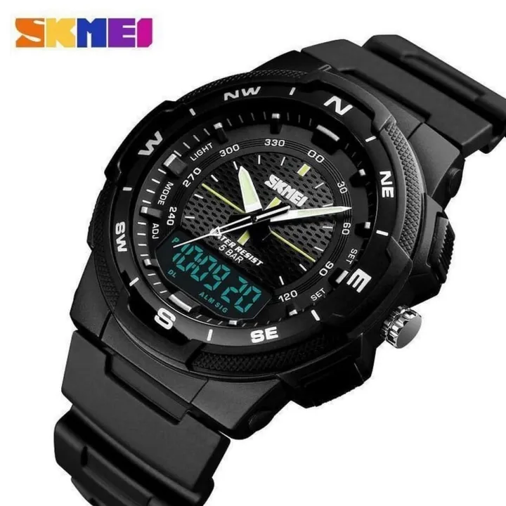 SKMEI Sports Fashion Chrono Dual Display Outdoor Waterproof Digital Watches for Men 1454