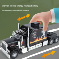 1:24 American Heavy Diecast Models Truck Trailer Head Alloy Collectible Diecast Vehicles with Lights and Sounds. 