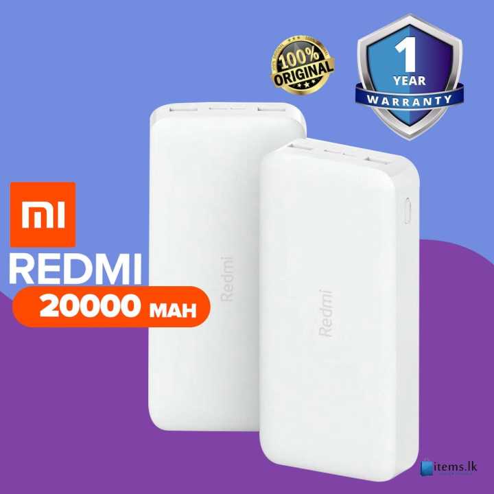 Xiaomi 100% OriginaI Redmi 20000mAh Power Bank 18W Quick Charge External Battery with Dual USB Input Output Two-way Charging Battery Pack