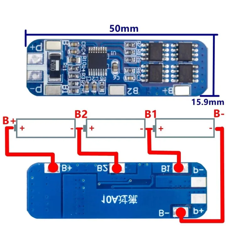 3S 10A 12V Lithium Battery Charger Protection Board Module for 18650 Li ...