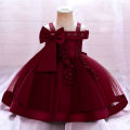 6 12 24 36 Months Baby Girls Dress Big Bow Wedding Party Elegant Little Princess Dress Kids Birthday Present Christmas Vestidos. 