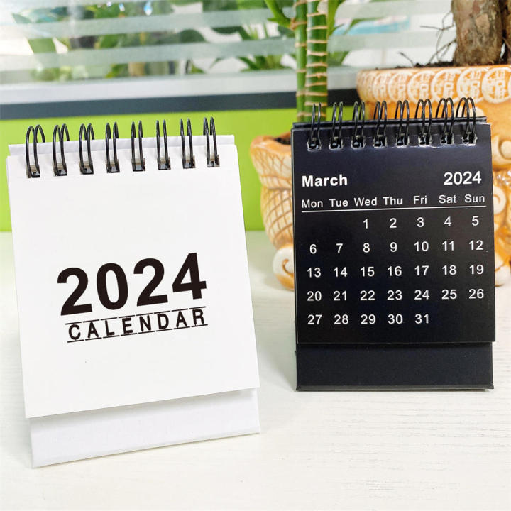 Black%20White%202024%20Desk%20Calendar%20Kawaii%20Coil%20Calendar%20To%20Do%20List%20Monthly%20Daily%20Planner%20Agenda%20Organizer%20Cute%20Office%20Supplies%20-%20Image%203
