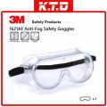 3M 1621AF Safety Goggles Anti Fog [Clear/ Transparent]. 