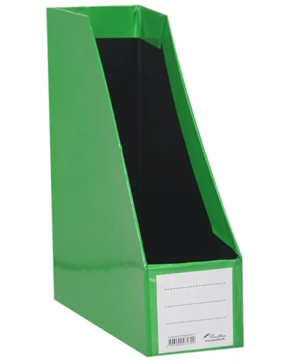 Magazine Holder Laminated 4" - Light Green