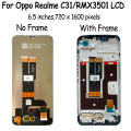 AAA+ Original For OPPO Realme C31 C35 LCD RMX3501 RMX3511 Display Screen Touch Panel Digitizer with Frame For Realme C31 C35 LCD. 
