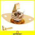 3Pcs Guitar Oval Style Jack Plate & 1/4\" Input Socket with. 