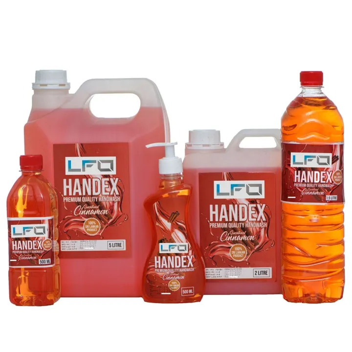LFO Handex Fresh Fragrance Sensational Cinnamon Flavor Fresh Hand Wash Antibacterial Moisturizing 100% Soap Free Liquid Hand Cleaner