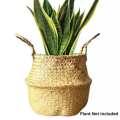 Rattan foldable basket / Handmade Rattan Basket Flower Plant Flower Pot Laundry Basket Foldable Rattan Straw Basket Home Decoration / RP05. 