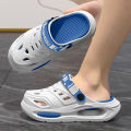 Thick-Soled Clog Shoes for Men, Summer Outdoor Closed-Toe Slippers, Sports Sandals, Non-Slip Beach Slippers with Cushioning, Outdoor Wear. 