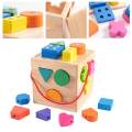 Wooden Baby Puzzle Box Toy Shape Sorter Toy for Preschool Kids 2 3 Years Old. 
