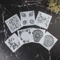 7pcs Craft Scrapbooking Embossing Template Diy Wall Painting Layering Stencils. 