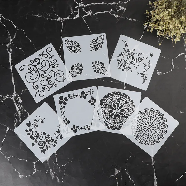7pcs%20Craft%20Scrapbooking%20Embossing%20Template%20Diy%20Wall%20Painting%20Layering%20Stencils%20-%20Image%207