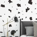 【IKE】Cow Pattern Wall Stickers Kids Room Decor Bedroom Living Room Sofa Background Wall Decoration Nursery DIY Wallpaper. 