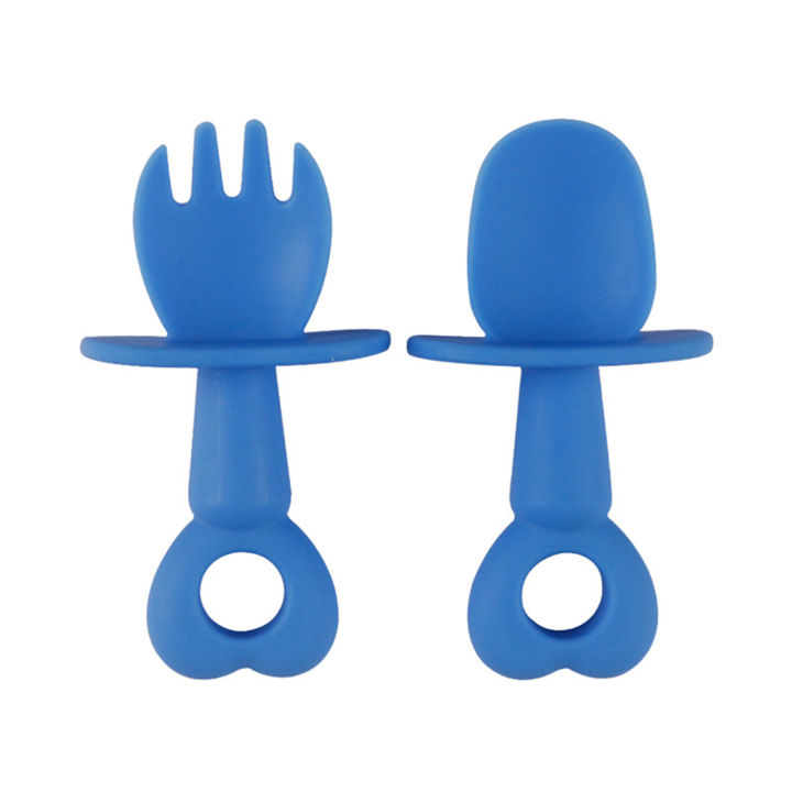2%20Pcs/Set%20Kid%20Spoon%20Kit%20Food%20Grade%20Rounded%20Edge%20Silicone%20Self%20Feeding%20Baby%20Fork%20Set%20for%20Toddler%20-%20Image%208