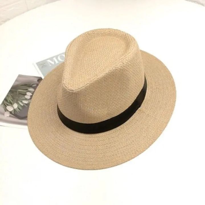 Summer%20Beach%20Vacation%20Panama%20Jazz%20Hat%20Sunscreen%20Handwoven%20Straw%20Sun%20Hat%20Men%20Women%20Hawaii%20Casual%20Sunshade%20Gangster%20Cap%20Bucket%20Hat%20-%20Image%207