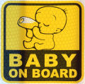 Baby On board vinyl Light Reflective Sticker. 