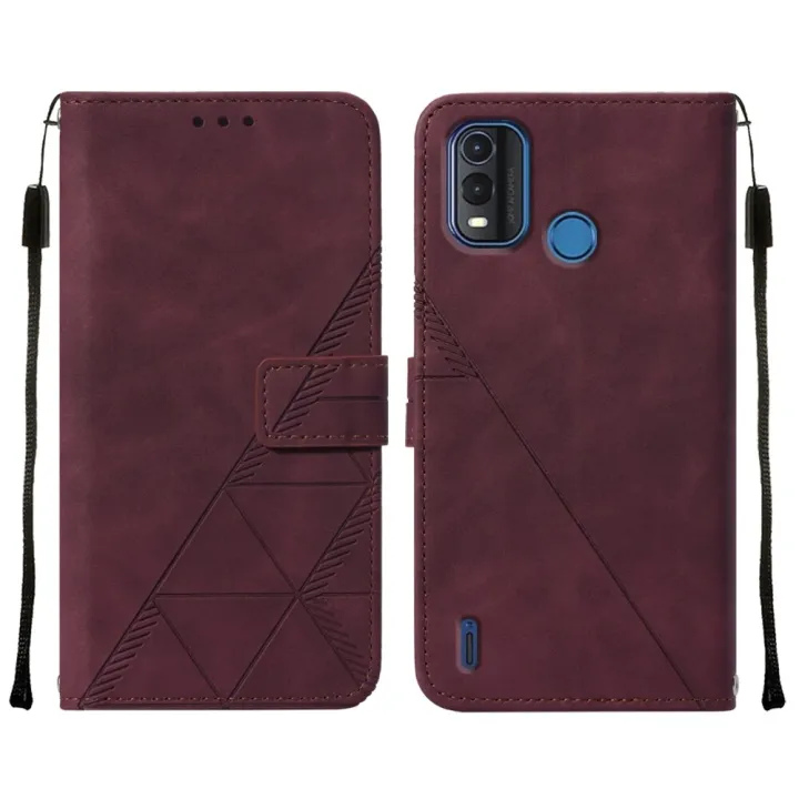 lthmy for Nokia G11 Plus case slim Embossed PU Leather Flip Stand Wallet Card Slots Cover