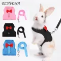 Comfortable Wearing Experience Pet Harness Stylish Bow Pet Harness Leash for Small Pets Ideal for Outdoor Walking Rabbit Traction Harness Southeast Asian Buyers' Choice. 