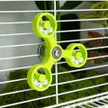 New Rotating Bird Interactive Toys Cockatiel Conure Budgie Parrot Spinner Wheel ABS Parakeet Toy Mental Enrichment Play. 