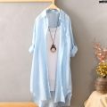 Wide Sleeve Mid-Length Plaid Shirt ﹌ Spring and Autumn Match Shirt Coat 2019 Plaid Women Long New Style Leisure Break Pine Hundred Shirt Coat Thin ?. 