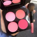Blusher Plate Combination Contour Compact One Nude Makeup Natural Three-Dimensional Brightening Temperament Beginner Rouge Pink Combination Free Brush. 