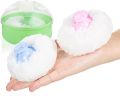 Baby Powder Puff Box Fluffy Body After-Bath Powder Case, Baby Care Face & Body Villus Powder Puff Container, Makeup Cosmetic Talcum Powder Container With Hand Holder.. 