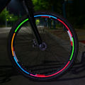 【HOT】 Bicycle Tire Reflective Sticker Wheel Spokes Tubes Strip Safety Warning Light Reflector Sticker Universal Bike Bicycle Stickers. 