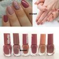 Trendy Nude Color Nail Polish Set Of 6. 