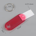 10pcs/lot Crystal Clear Plastic Key Tag With Split Ring Label Double Sided Display Window For DIY Keychain Kit Craft Material—RUNTO. 