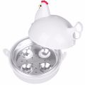 Spreeshop Kitchen Microwave Eggs Steamer Chicken Shaped 4 Egg Boiler Novelty Cooking Appliances Household Egg Tool. 