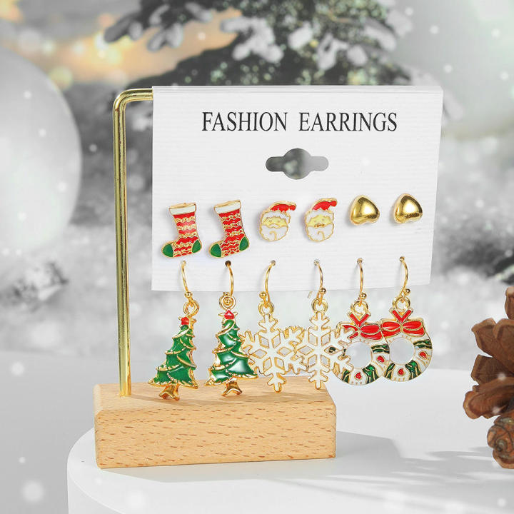 Christmas%20Gifts%20For%20Women%20Earrings%20For%20Girls%20Dangle%20Earrings%20For%20Christmas%20Christmas-themed%20Earrings%20Cute%20Holiday%20Earrings%20-%20Image%204