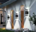 Lampu LED dekorasi dinding, lampu dinding LED, lampu Sconce tahan air, lampu tangga eksternal, lampu masuk, lampu dekorasi rumah. 