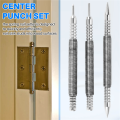 JDXHLAU 3 Pcs Nail Set and Hinge Pin Tool Center Punch Spring Loaded Nail Set for Door 1/32 Inch 1/16 Inch Dual , 1/8 Inch. 