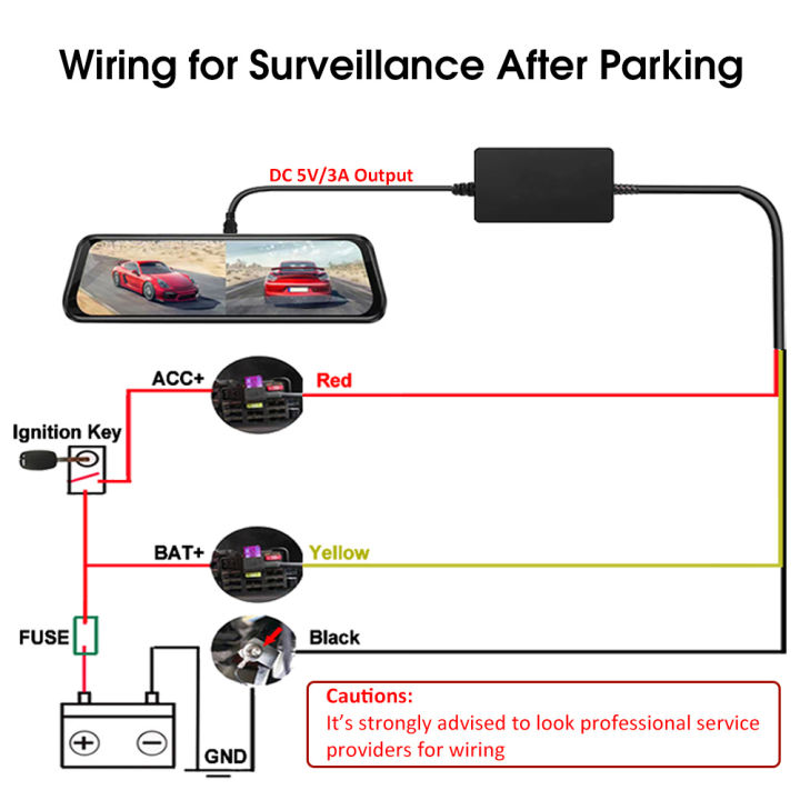 24V%2012V%20To%205V%20USB%20Adapter%20Cable%20for%20Dash%20Cam%20Hardwire%20Kit%20Dashcam%20Mirror%20DVR%20Charger%2024%20Hours%20Parking%20Monitoring%20CE%20FCC%20Approved%20-%20Image%204