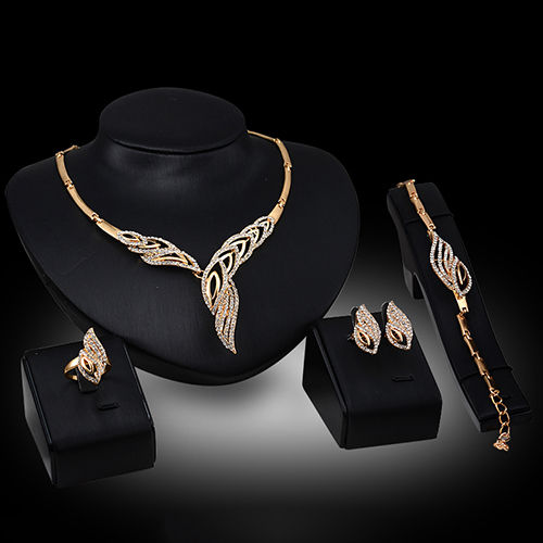 Wedding%20Bridal%20Party%20Wavy%20Choker%20Necklace%20Bracelet%20Ring%20Earrings%20Set%20-%20Image%202