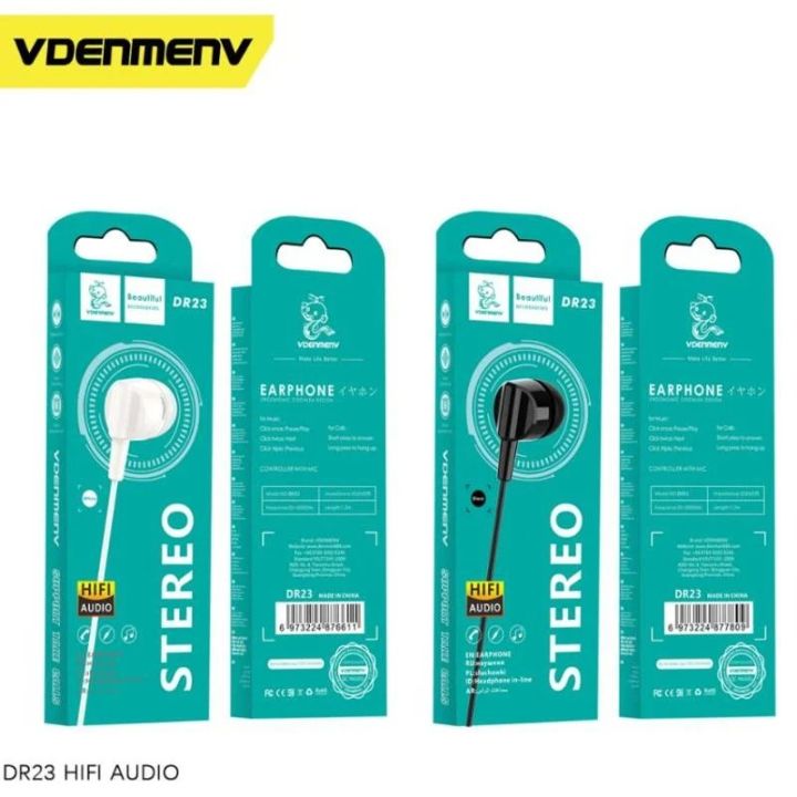 SUPER BASS Earphones 3.5mm Connector with Mic - Super Quality Stereo Headset with 3.5mm jack - Stereo Handsfree / Handsfree Extra Bass Headphone Handsfree With Microphone Headphones Wired Earphones- DR23