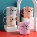 kids bottle cute water bottle Cartoon kids couple family set tooth cup mouthwash cup home toothbrush cup plastic creative tooth bowl cup wash cup. 
