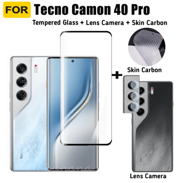 Tecno Camon 40 Pro Full Cover Tempered Glass Film for Tecno Camon 40 Pro 5G Camon 40 Screen Protector +Camera Lens Glass
