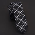 Ricnais 5cm For Man Blue Black Stirped Waterproof Necktie Paisley Men Skinny Neck For Wedding. 