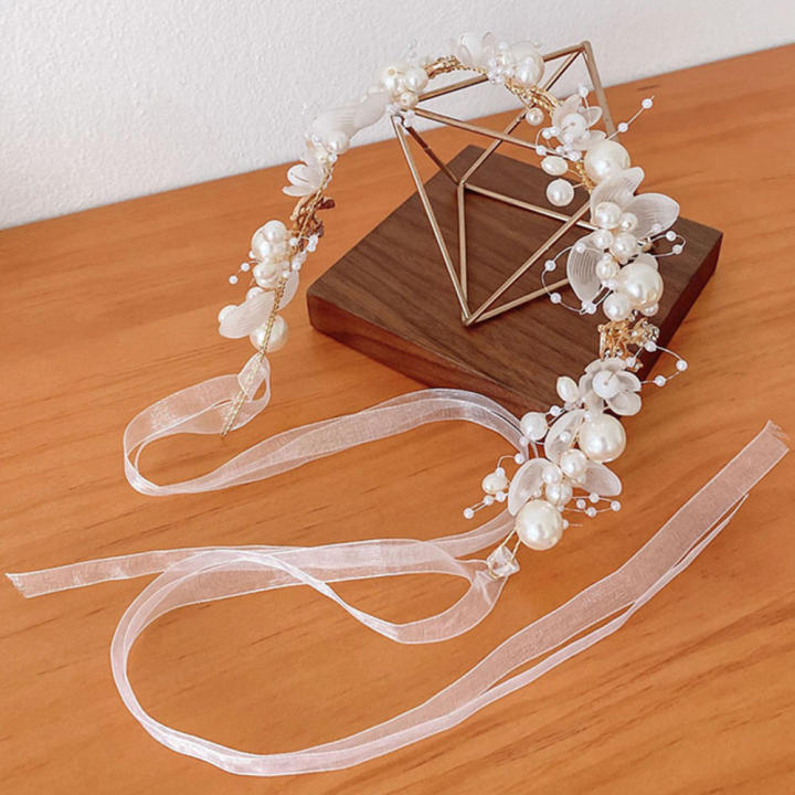 Headwear%20Children'S%20Headwear%20Girls'%20Hair%20Band%20Pearl%20Hairband%20Flower%20Garland%20Pearl%20Hair%20Headdress%20Pearl%20Hair%20Band%20-%20Image%202