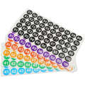 Linman Total 10 Sheets Consecutive 1-50 and 51-100 Waterproof Adhesive Blue Background wNew style ith White Letters Number Stickers Round Self-Adhesive Labels for Labeling, 25.4mm. 