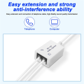 2Pcs DSL Filter Splitter ADSL Splitter for Phone Line Male to 2 Female RJ11 6P4C/6P2C Telephone Converter Adapter. 
